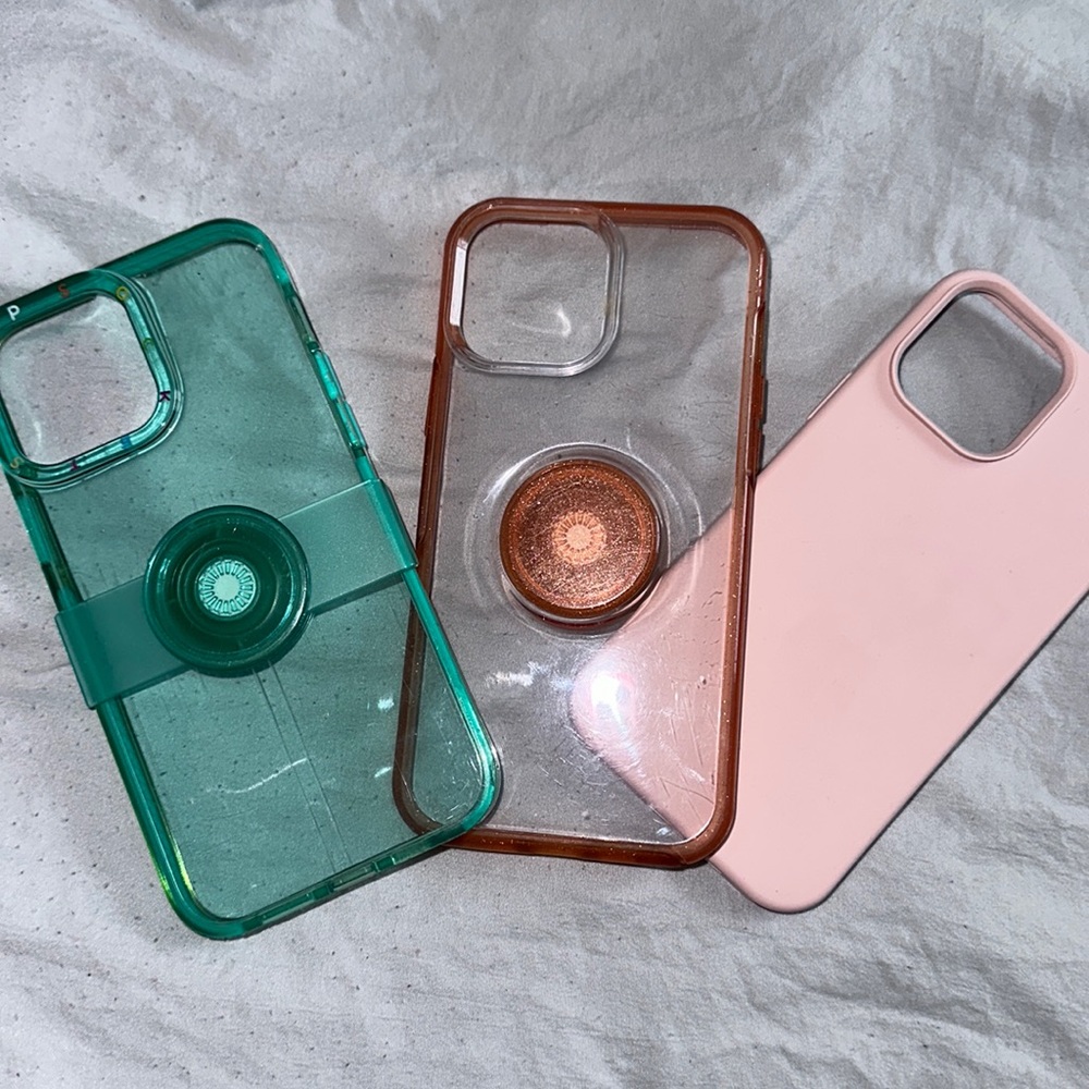 Pop socket iPhone 13 Pro max cases bundle